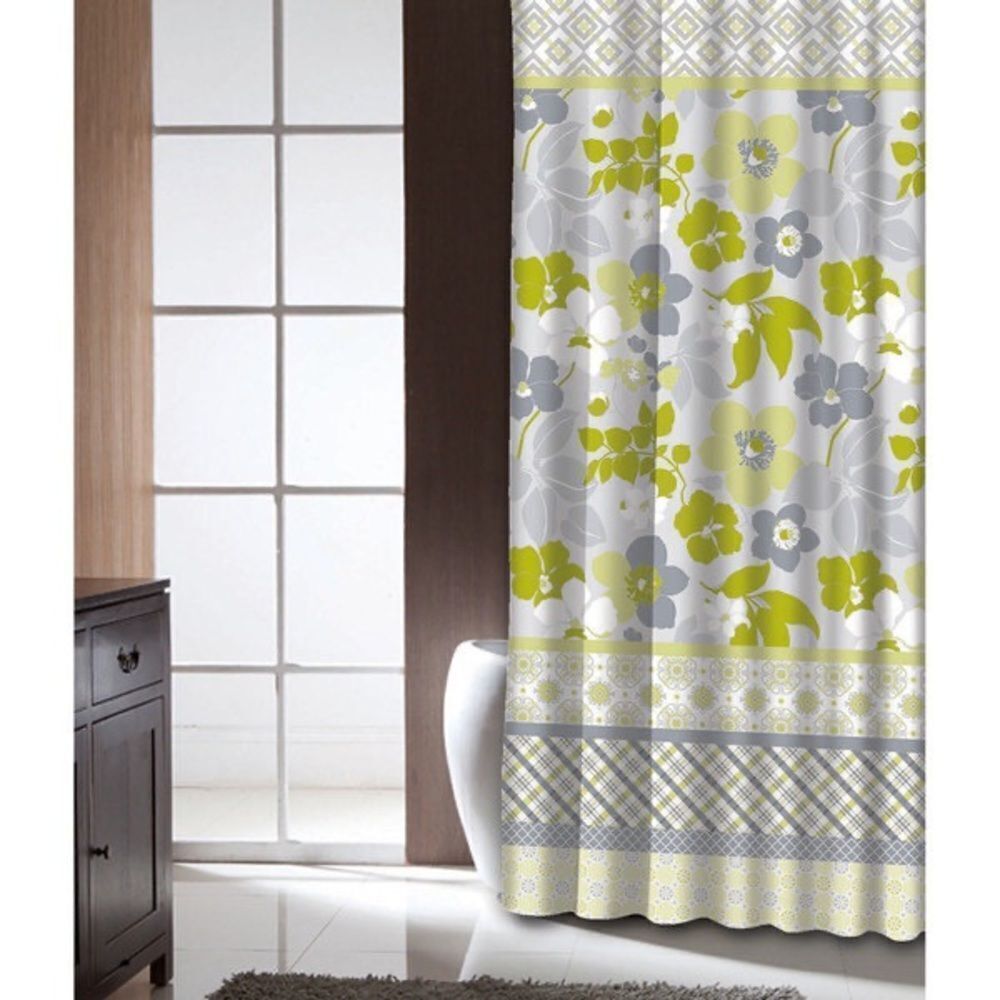 Famous Home Lindsey Lime Shower Curtain